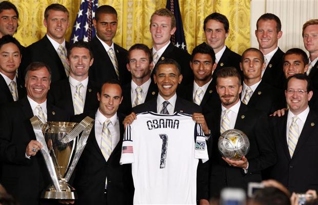 L.A._Galaxy_Team_and_David_Beckham_Received_Pesidential_Honour L.A._Galaxy_Team_and_David_Beckham_Received_Pesidential_Honour