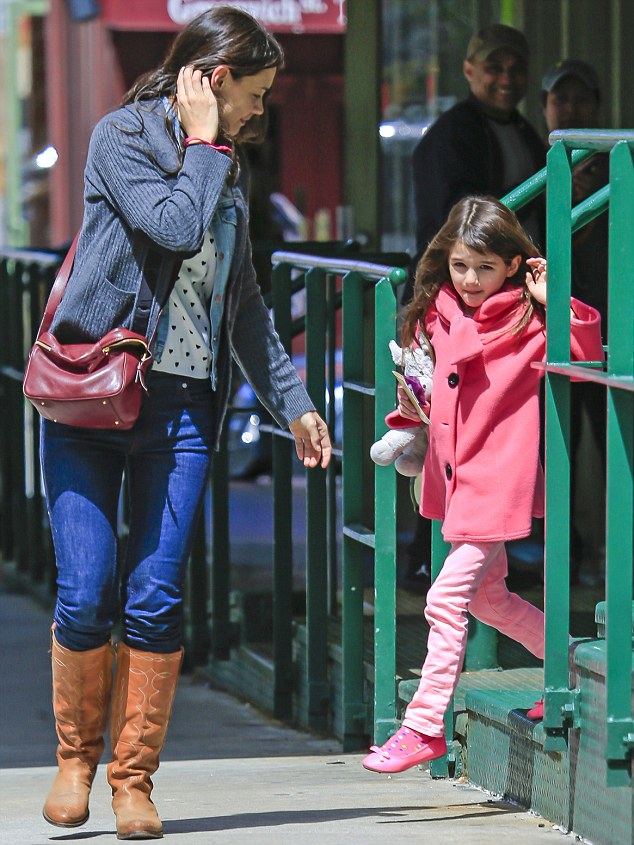Katie Holmes and Suri Cruise have day of pampering as they leave i-Plaza Nail & Spa in New York City